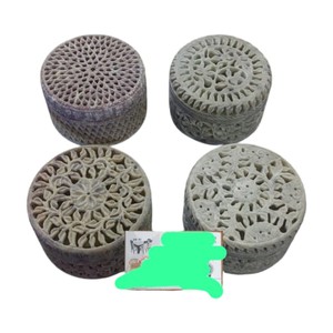 Recently Newly <b>Large</b> Collection Top Quality Soapstone Carving <b>Box</b> With Natural Polished For Home Decoration <b>Gifts</b> Item - Product Image 3
