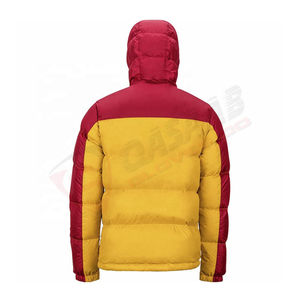 Chaqueta Acolchada Amarilla Personalizable para Hombre Adulto, con Cierre, Cuello Alto, Diseño de Punto, para Otoño, Talla Grande - Product Image 6