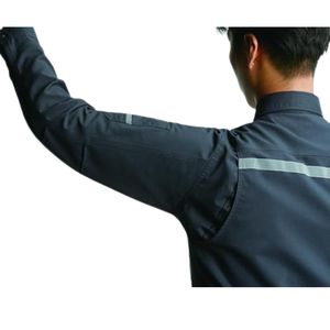 Chaqueta Bomber Unisex BURTLE 9095 Plateada, Elástica, de Poliéster/Algodón, Antiestática, Transpirable, de Secado Rápido y que Absorbe la Humedad - Product Image 3