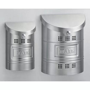 Handmade Light Green Metal Letter <b>Box</b> High Quality Wall Mounted Tin Mailbox Powder Coated Galvanized Elegant Design for Home Use - Product Image 4