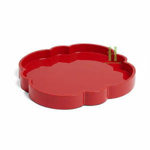 Plateau de service en laque coquille Saint-Jacques de qualité supérieure, finition mate et brillante, prix direct usine Vietnam, OEM - Product Image 2