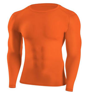 Camisetas de compresión de entrenamiento de gimnasio de manga corta transpirable para hombres-Capa base atlética para correr Tight Fit - Product Image 4