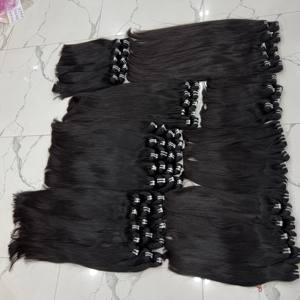 ผมสำหรับต่อผมมนุษย์บริสุทธิ์สีดำตรงจากธรรมชาติที่ยังไม่ได้ผ่านกระบวนการ - Product Image 3