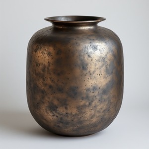 Jarrón Costero de Hierro con Acabado Rústico Antiguo, Hecho a Mano, Ecológico, para Decoración de Mesa de Primera Calidad, Elegante Florero - Product Image 1