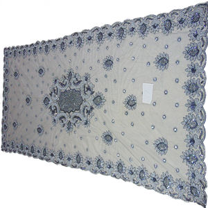 Lujosa decoración personalizada para el hogar, cubierta para mesa de comedor, mantel rectangular, tela de red, bordado, mantel de boda, superposiciones - Product Image 1