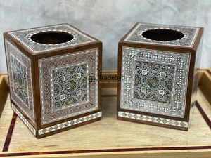 Mop Inlay Tissue <b>Box</b> Artisan Made Luxury Living Room Decor <b>Florals</b> Pattern Engraved Design Available Different Shapes Tradebyd - Product Image 3