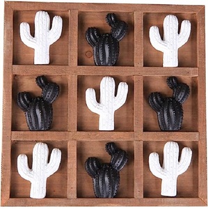 Propre conception bois Tic Toe jeu de société avec blanc professionnel XOXO bon jeu de Puzzle poli amis famille temps Pend jeu de bureau - Product Image 3