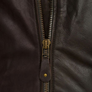 Chaqueta Bomber de cuero de piel de vaca para invierno, chaqueta holgada para hombre con cuello vuelto, cremallera multibolsillo, impermeable, a prueba de viento, Moto de calle alta - Product Image 4