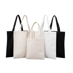 Vente en gros de sac cabas en toile léger de couleur unie personnalisé sac de plage pour femmes de haute qualité avec impression personnalisée pour les promotions - Product Image 2