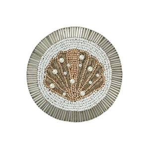 Posavasos de nuevo diseño hecho a mano con forma redonda de cuentas de vidrio más vendidas para decoración del hogar de la India posavasos hechos a mano - Product Image 3