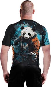 Men's Quick-Drying Nylon <b>Rash</b> <b>Vest</b> Breathable Anti-UV Short Sleeve Wetsuit Top for Surfing BJJ Jiu Jitsu <b>Swimming</b> - Product Image 4