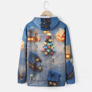 เสื้อมีฮู้ดพิมพ์ซับลิเมชันสำหรับผู้ชายเสื้อมีฮู้ดพิมพ์ลายคุณภาพสูงออกแบบโลโก้ของคุณเอง - Product Image 2