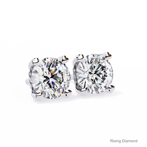 1.03 Ct Round Cut Lab Grown Diamond Stud Boucle d'oreille en or blanc CVD Diamond Boucle d'oreille Cadeau d'anniversaire pour elle - Product Image 2