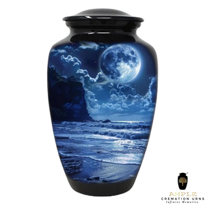 โกศเผาศพดวงจันทร์และแม่น้ำโกศอลูมิเนียมเคลือบสวยงามสวยงามสวยงามโกศในงานศพที่ระลึกที่ระลึกที่ระลึก - Product Image 3