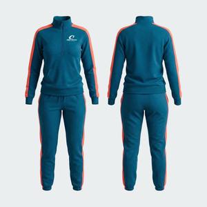 Ensemble de survêtement décontracté pour femmes, coupe régulière, respirant, imprimé, haut de gamme, vêtements d'extérieur avec fermeture éclair quart - Product Image 4