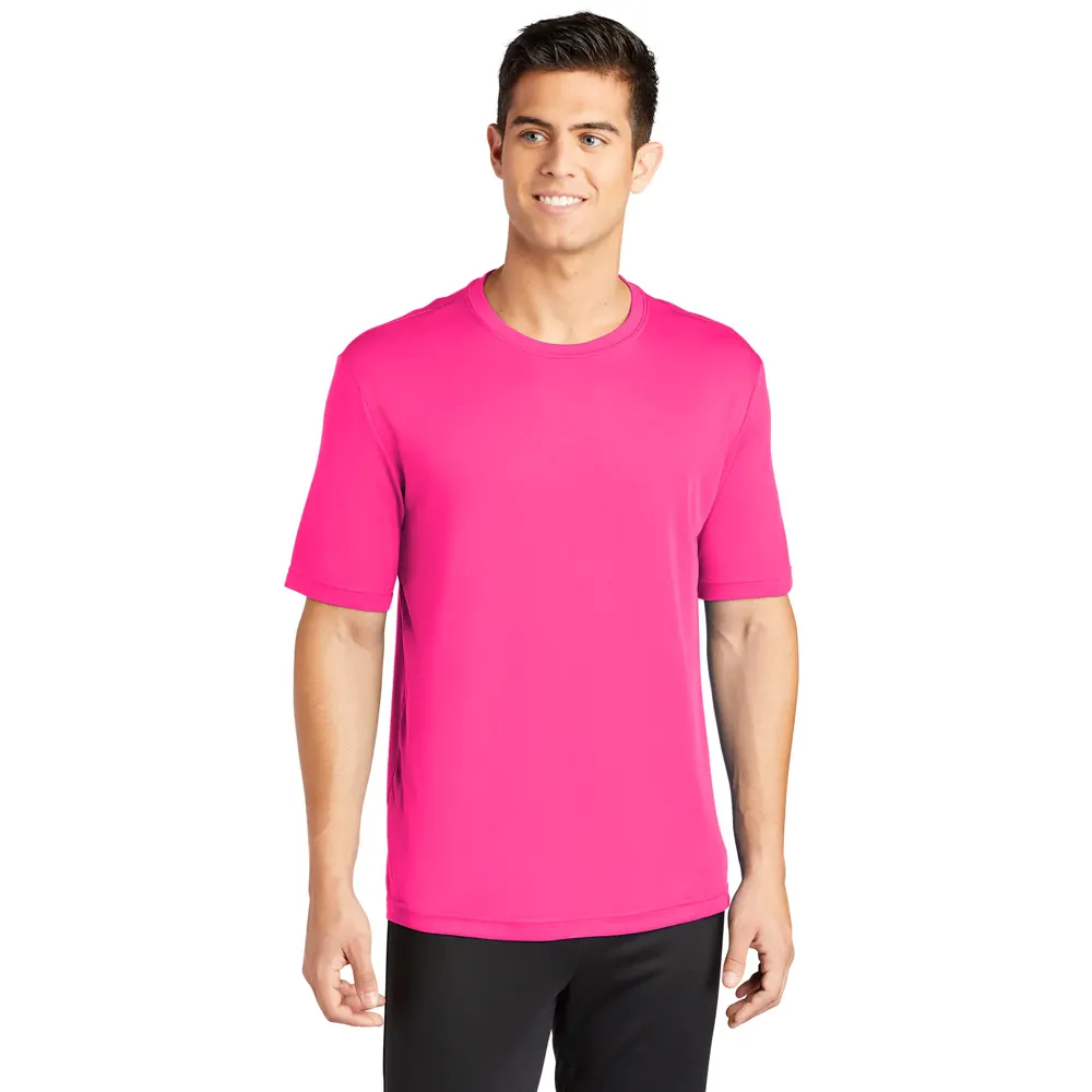 เสื้อยืดคอกลมแขนสั้นสำหรับผู้ชายและผู้หญิง, เสื้อยืดผ้าฝ้ายแบบคลาสสิก3600ใส่ได้ทั้งชายและหญิงสีชมพู