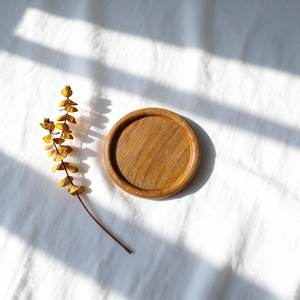 Sous-verres en bois d'acacia pour le thé et le café - Idéal pour les restaurants, la vaisselle et les événements - Product Image 2