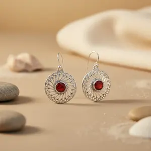 Pendientes Largos de Plata 925 Chapados en Oro Vintage para Mujer, Joyería para Bodas y Fiestas - Product Image 3