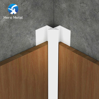 Profilé en aluminium métallique moderne sur mesure pour coins intérieurs de carrelage, idéal pour les villas (vente en gros)