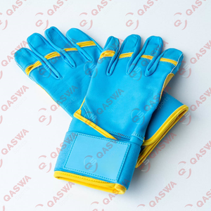 Gants de frappe de baseball bleus et jaunes antidérapants très durables Service ODM et OEM Gants de frappeur de baseball à vendre à bas prix - Product Image 2