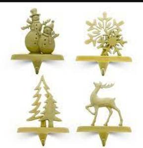 Soporte moderno de Navidad de copo de nieve dorado para manto de chimenea, gancho de suspensión de Metal resistente para decoración festiva del hogar - Product Image 6