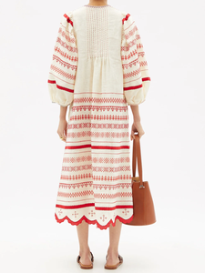 ชุดเดรสยูเครนสำหรับผู้หญิงชุดเดรสแฟชั่นปักลายระบายอากาศได้ดี - Product Image 6