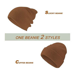 Gorro de Invierno Sostenible, Gorros de Punto de Talla Grande, Transpirables, de Moda, Material Suave de Secado Rápido, Antiencogimiento, Gorros de Hombre - Product Image 5