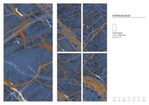 กระเบื้องพอร์ซเลนเคลือบเงาสูงสีฟ้าเอสตราด้า - Product Image 2