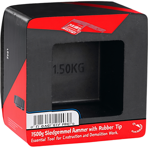 1500g Sledgehammer <b>Hammer</b> with Rubber Tip Essential Tool for Construction and Demolition Work - Product Image 2
