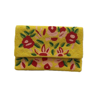 Pochette exclusive perlée et brodée à la main pour cadeaux Pochette faite à la main de qualité supérieure avec perles de rocaille par glowin fashion