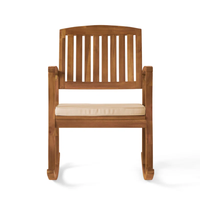 Fauteuils de jardin à bascule en teck massif, durables et robustes, avec un siège confortable en mousse souple
