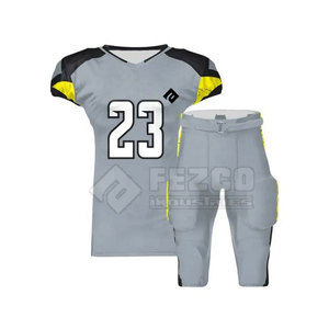 Ensemble d'uniformes de football américain personnalisables de haute qualité, respirants, grandes tailles, manches courtes, 100 % polyester, nom d'équipe personnalisé pour - Product Image 1