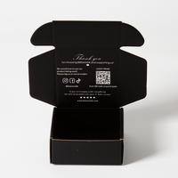 Boîte-cadeau kraft noire personnalisée et économique, expédition facile à assembler pour sous-vêtements pour le courrier et l'emballage des ongles