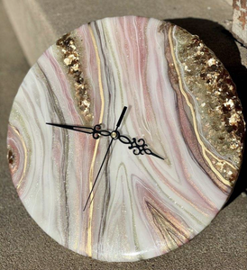 Horloge murale nautique moderne en bois fait à la main résine époxy Art pour la décoration de la maison pour la pendaison de crémaillère de Noël et les mariages - Product Image 4