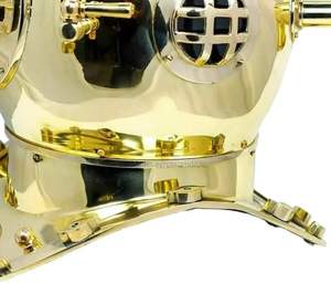 Casco de Buceo Antiguo de Latón de 18 Pulgadas, Casco de Buceo Clásico de la Marina de los Estados Unidos, Modelo Mark V, Dorado - Product Image 5