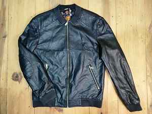 Blouson Bomber Homme Automne Hiver Décontracté en Cuir et Toile, Fermeture Éclair, Teint Uni, Non-tissé, Imperméable et Respirant, Service OEM 2026 - Product Image 6