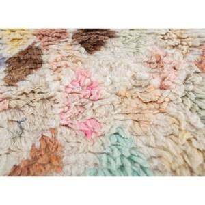 Tapis en laine noué à la main Nuray Ivory, motif géométrique abstrait, style bohème pour la maison, le salon, l'entrée, le couloir - Pae-4609 - Product Image 3