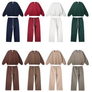 Conjunto Deportivo de 2 Piezas para Hombre/Mujer, Estilo Liso, 350GSM, Sudadera con Capucha y Pantalones Deportivos de Felpa, Venta al Por Mayor - Product Image 5