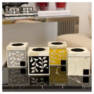 Brûleur de Bakhoor en bois de santal écologique de qualité supérieure, très demandé, incrustation en nacre, Medkhan Mabkhara & Mubkhar, boîte et plateau en résine, décoration d'intérieur - Product Image 2