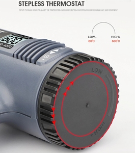 <span class=keywords><strong>Pistola</strong></span> <span class=keywords><strong>de</strong></span> Aire Caliente Eléctrica Industrial QILI con Pantalla LED Inteligente, Portátil, Ajustable y para Bricolaje - Product Image 5