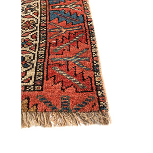 พรมขนสัตว์ถักมือ Kiaan Paem-1300 สีเบจและสีน้ำตาล ลายเรขาคณิต สำหรับห้องนั่งเล่น วัยรุ่น ทางเข้าบ้าน และโถงทางเดิน - Product Image 4