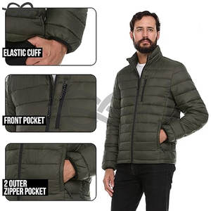 Chaqueta acolchada para hombre, abrigo de invierno cálido, ligero y elegante, Abrigo acolchado aislado con viento - Product Image 5