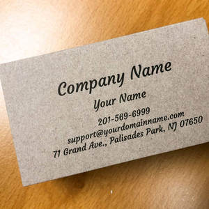 Cartes de visite haut de gamme comportant de superbes impressions en couleur sur du kraft mat classique-Cartes kraft unies pour le moment - Product Image 3