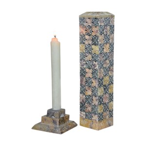 Brûleur d'encens et porte-bâtonnets en pierre savonneuse, design couleur naturelle, produit artisanal pur, pour la décoration de la maison et des hôtels, article cadeau. - Product Image 1