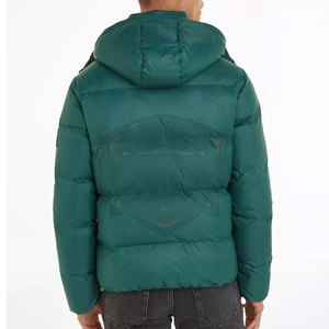 Veste matelassée d'hiver pour homme, col montant, logo personnalisable, grandes tailles, tissu respirant et écologique, vente en gros - Product Image 4