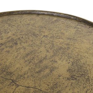 Mesa lateral de metal más popular, mesa de aluminio fundido hecho a mano con parte superior ovalada de 3 patas para muebles de sala de estar y dormitorio - Product Image 3