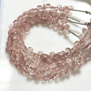 Alta calidad 4-4,5 MM fresa roja facetada pequeña forma de corazón Briolette cuentas de piedras preciosas cuentas de piedra proveedor al por mayor - Product Image 5