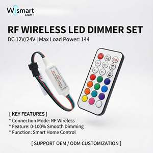 Controlador de Intensidad LED Inalámbrico RF de 12V 24V CC, 144W 12A, Interruptor de Control Remoto de Alta Potencia, Atenuación PWM de 0-100% para Tira de un Solo Color - Product Image 3