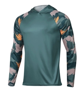Camisetas de pesca de manga larga para hombre personalizadas a precio de fábrica, camisetas de rendimiento impresas UPF transpirables con máscara, último diseño - Product Image 3
