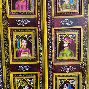 Handmade Ethnic Decor Chest Traditional Luxury Midcentury Antique Wood <b>Sideboard</b> for Living Room or Home Bar - Product Image 6